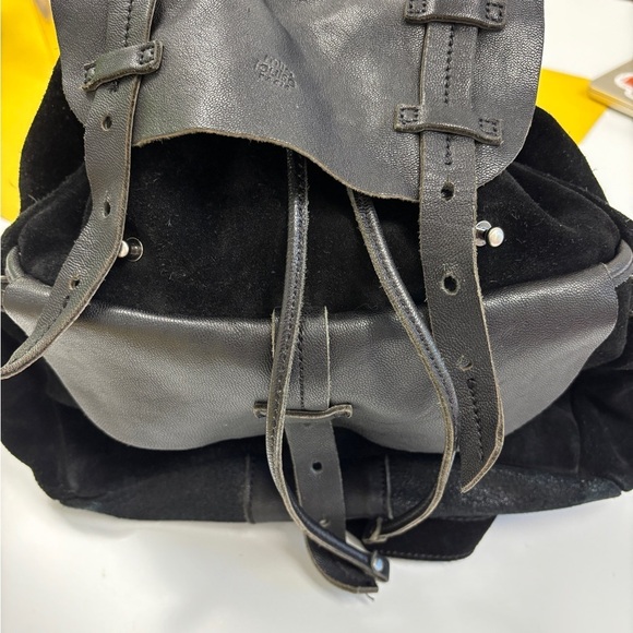 Mila Louise Paris Black Leather and Suede purse Backpack excellent condition main image 8